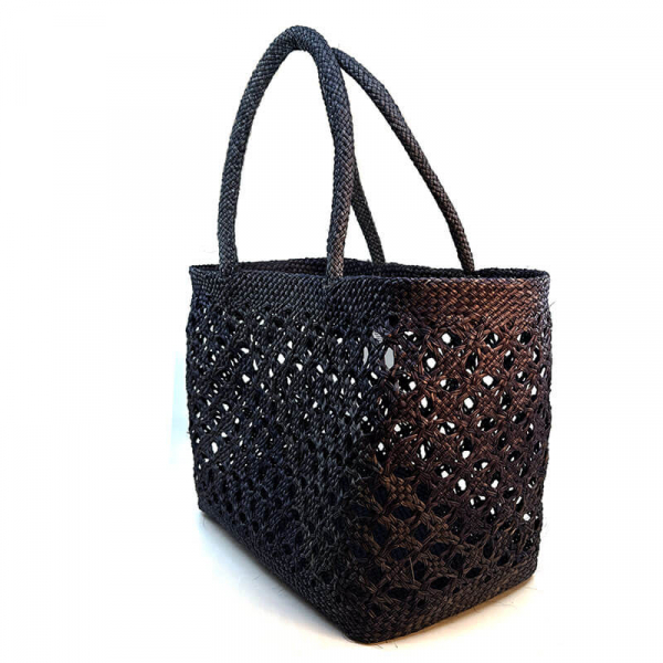 Guanabana Tote Syros grand, Iraca, black, side